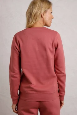 Weird Fish Sweatshirts & Hoodies|Abigail Jersey Crew Neck Sweatshirt Rosewood
