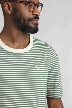 Weird Fish T-Shirts|Adair Super Soft Striped T-Shirt Army Green