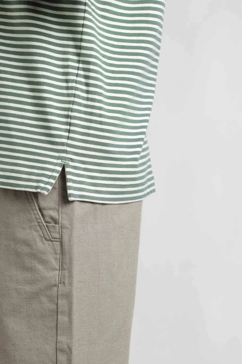 Weird Fish T-Shirts|Adair Super Soft Striped T-Shirt Army Green