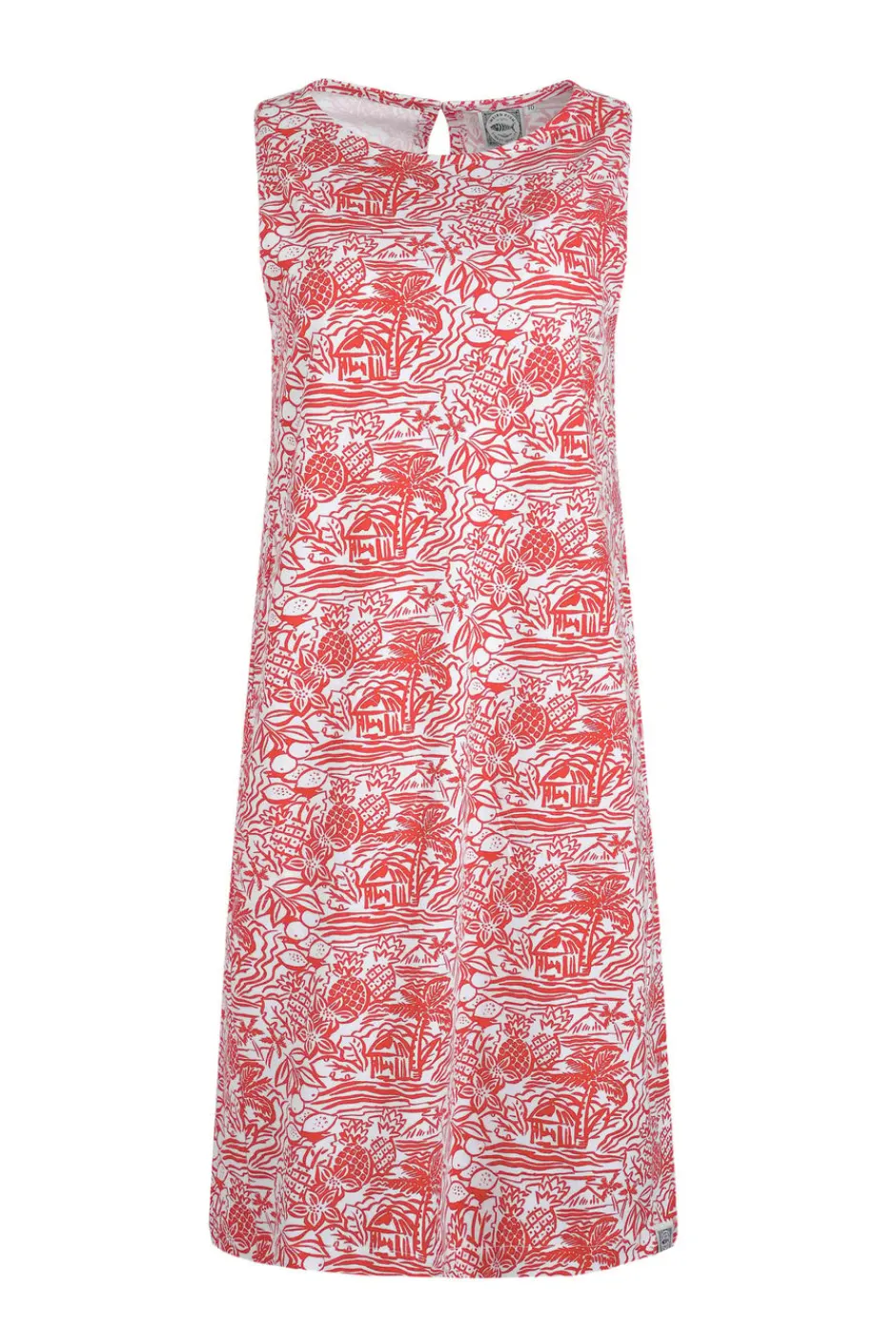 Weird Fish Dresses|Adenea Organic Cotton Jersey Shift Dress Rich Red