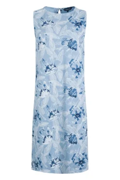 Weird Fish Dresses|Adenea Organic Cotton Jersey Shift Dress Pale Denim