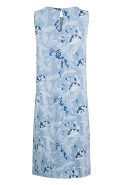 Weird Fish Dresses|Adenea Organic Cotton Jersey Shift Dress Pale Denim