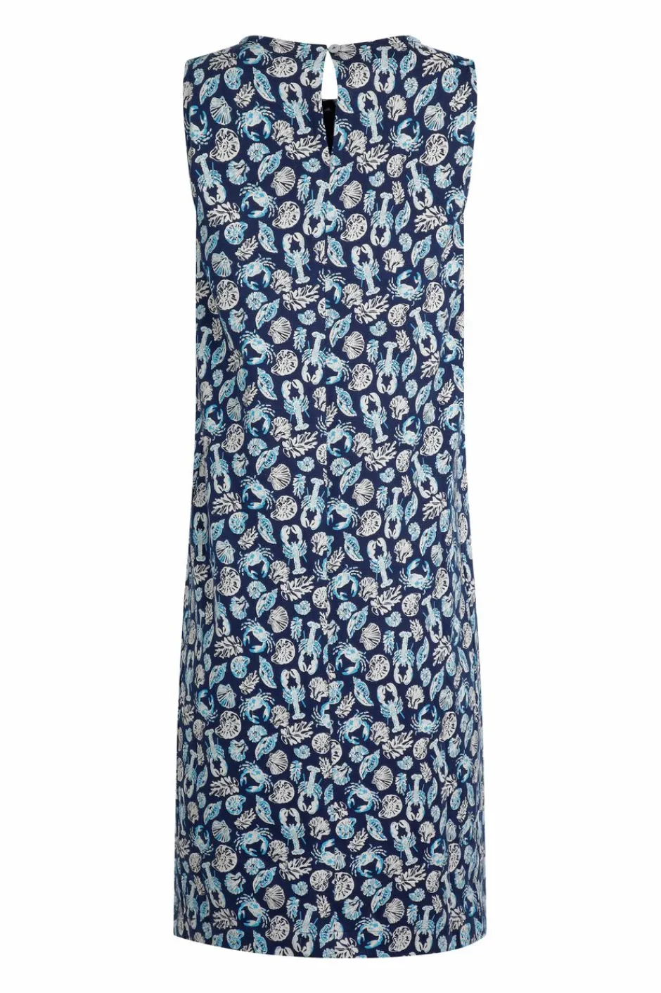 Weird Fish Dresses|Adenea Organic Cotton Jersey Shift Dress Ocean Blue