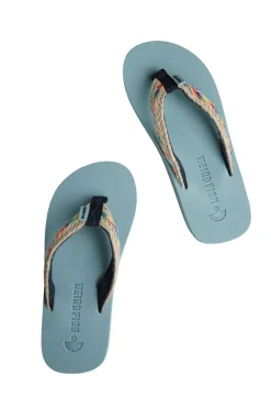 Weird Fish Flipflops And Footwear|Flipflops And Footwear|Adila Braided Flip Flops Mineral Blue