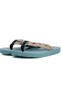 Weird Fish Flipflops And Footwear|Flipflops And Footwear|Adila Braided Flip Flops Mineral Blue