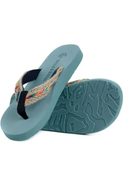 Weird Fish Flipflops And Footwear|Flipflops And Footwear|Adila Braided Flip Flops Mineral Blue
