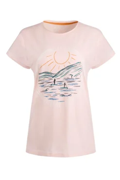 Weird Fish Tunics|Tops & T-Shirts|Adventure Awaits Organic Cotton Front Print T-Shirt Pink