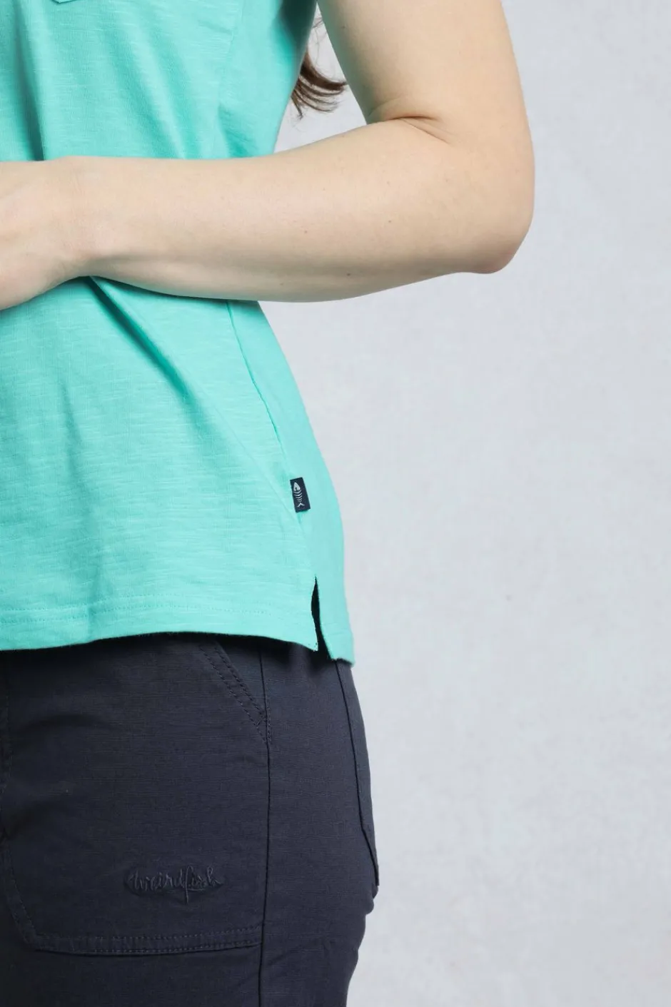 Weird Fish Tunics|Tops & T-Shirts|Ainey Broidery Pocket Vest Aqua Marine