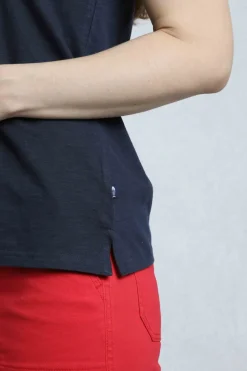Weird Fish Tunics|Tops & T-Shirts|Ainey Broidery Pocket Vest Navy