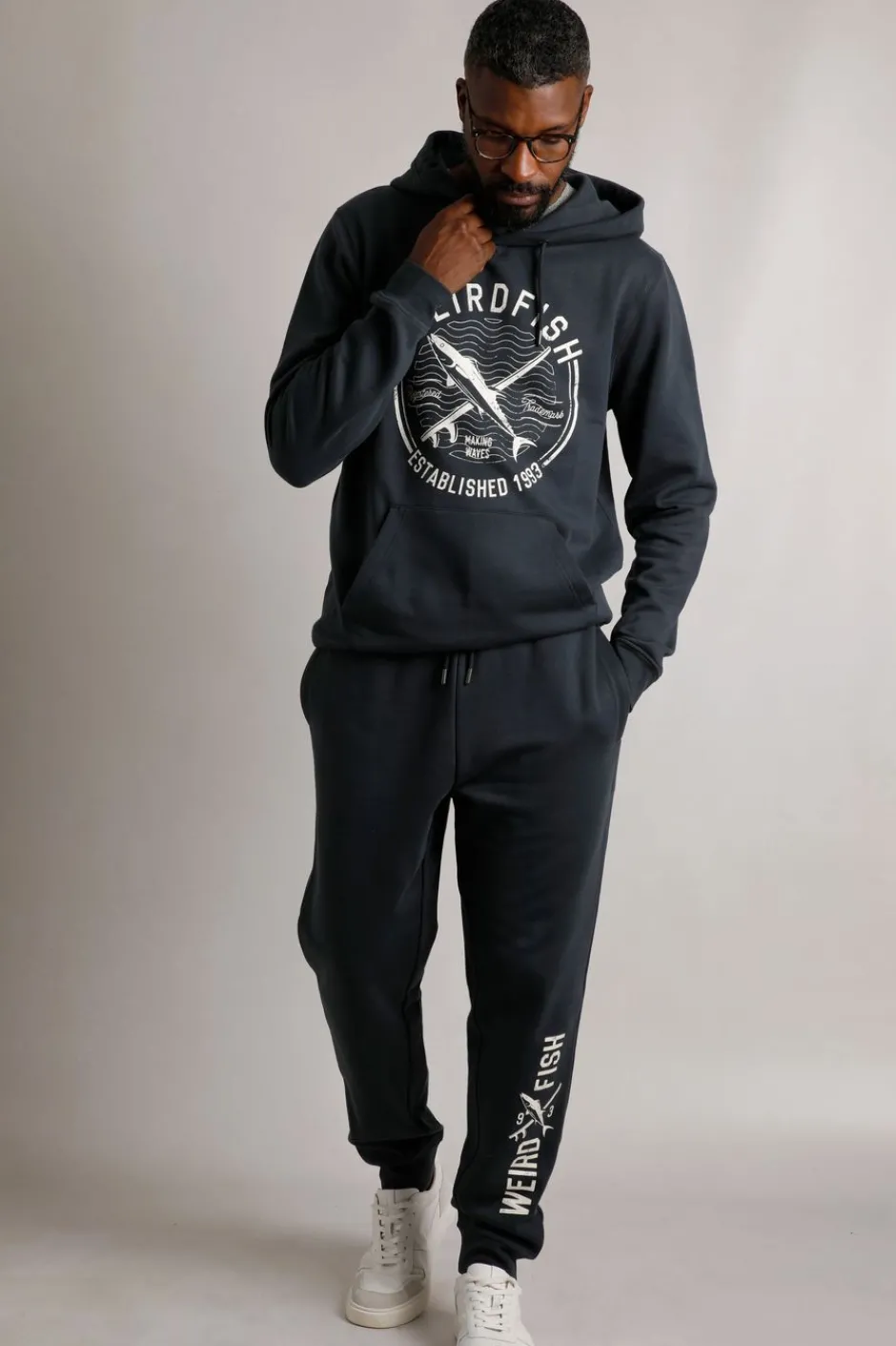 Weird Fish Trousers & Jeans|Ainsley Jersey Joggers Navy