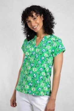 Weird Fish Tunics|Tops & T-Shirts|Alia Organic Cotton Printed Jersey Top Peapod