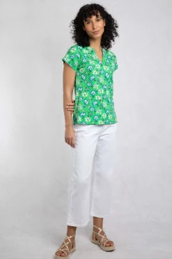 Weird Fish Tunics|Tops & T-Shirts|Alia Organic Cotton Printed Jersey Top Peapod