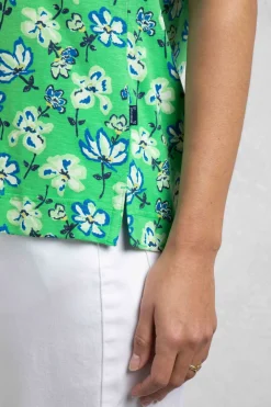 Weird Fish Tunics|Tops & T-Shirts|Alia Organic Cotton Printed Jersey Top Peapod