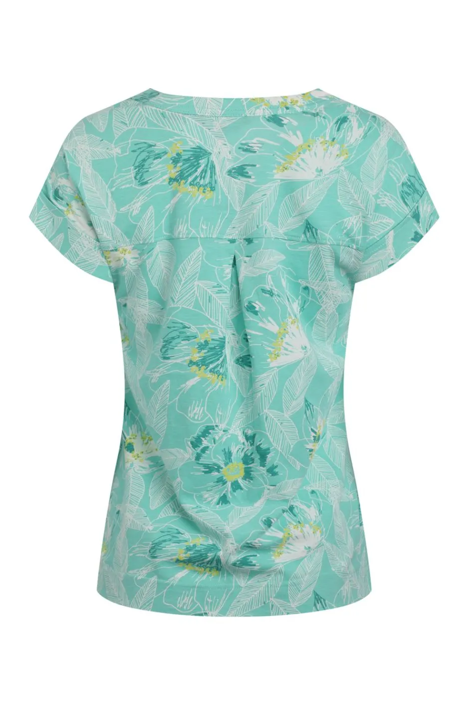Weird Fish Tunics|Tops & T-Shirts|Alia Organic Cotton Printed Jersey Top Aqua