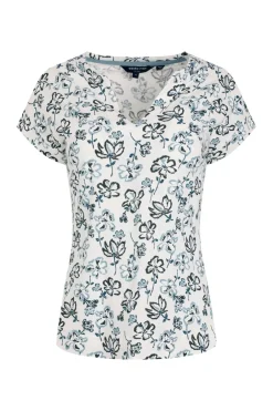 Weird Fish Tunics|Tops & T-Shirts|Alia Organic Cotton Printed Jersey Top Off White