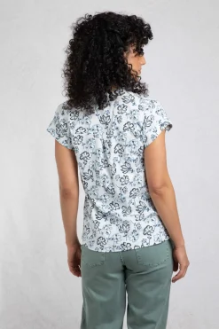 Weird Fish Tunics|Tops & T-Shirts|Alia Organic Cotton Printed Jersey Top Off White