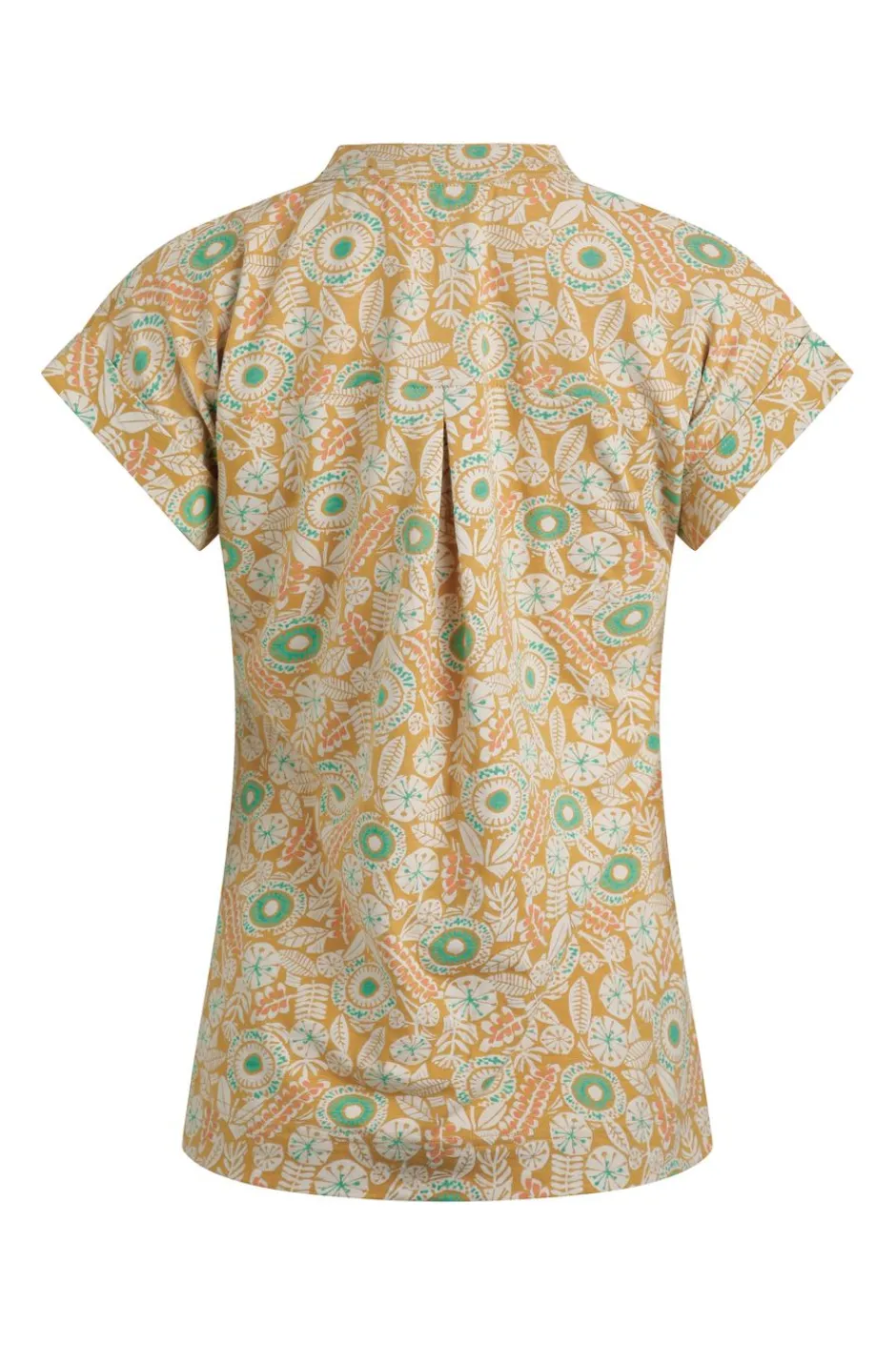 Weird Fish Tunics|Tops & T-Shirts|Alia Organic Cotton Printed Jersey Top Deep Amber