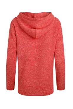 Weird Fish Fleece|Sweatshirts & Hoodies|Alisa Eco 1/4 Zip Snow Marl Fleece Hoodie Tango Red