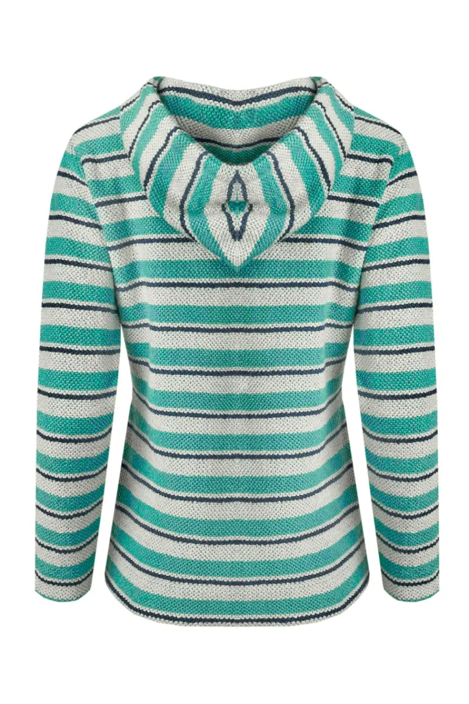 Weird Fish Sweatshirts & Hoodies|Ally Eco 1/4 Zip Stripe Kierra Knit Hoodie Aqua Marine