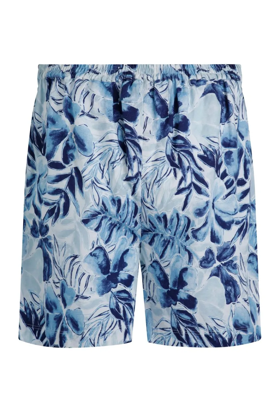 Weird Fish Shorts|Linen|Aloha Linen Rich Printed Shorts Estate blue