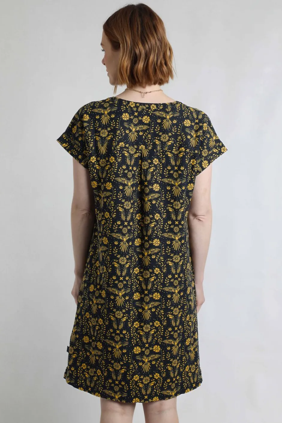Weird Fish Dresses|Linen|Althea Linen Rich Printed Dress Ink