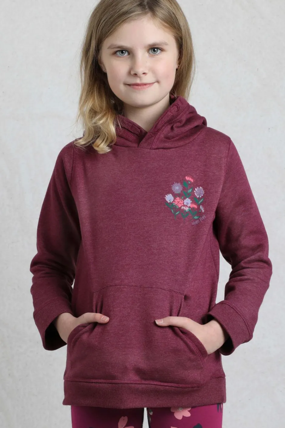Weird Fish Kids Fleece & Hoodies|Amber Girls Graphic Hoodie Boysenberry