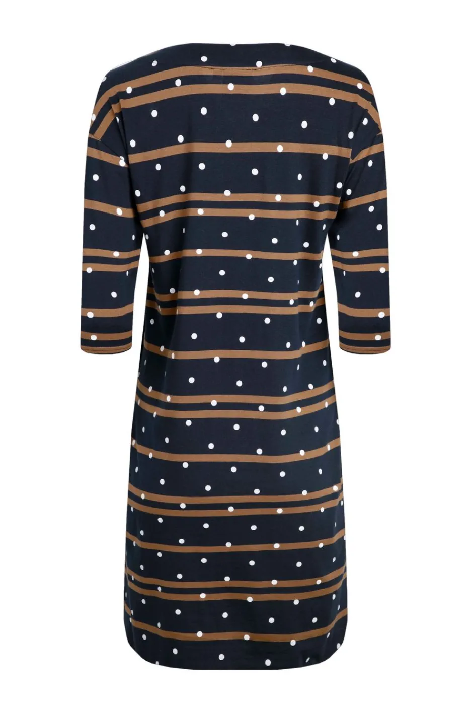 Weird Fish Dresses|Amria Organic Cotton Square Neck Jersey Dress Navy