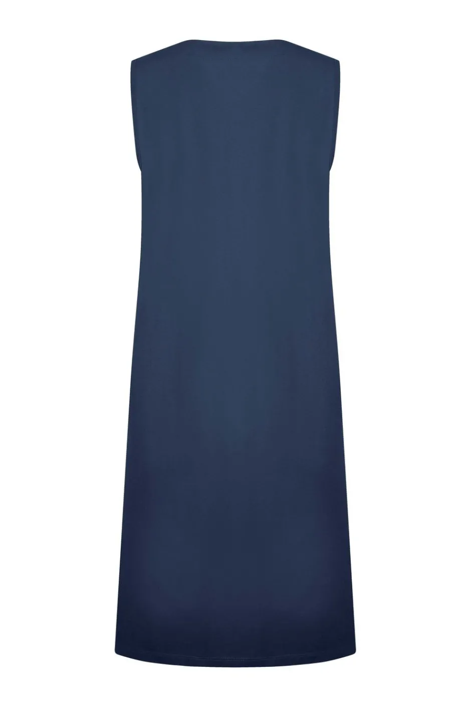 Weird Fish Dresses|Anaya Organic Cotton Embroidered Jersey Shift Dress Navy