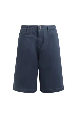 Weird Fish Shorts|Annalise Knee Length Chino Shorts Navy