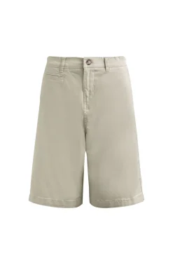 Weird Fish Shorts|Annalise Knee Length Chino Shorts Oyster