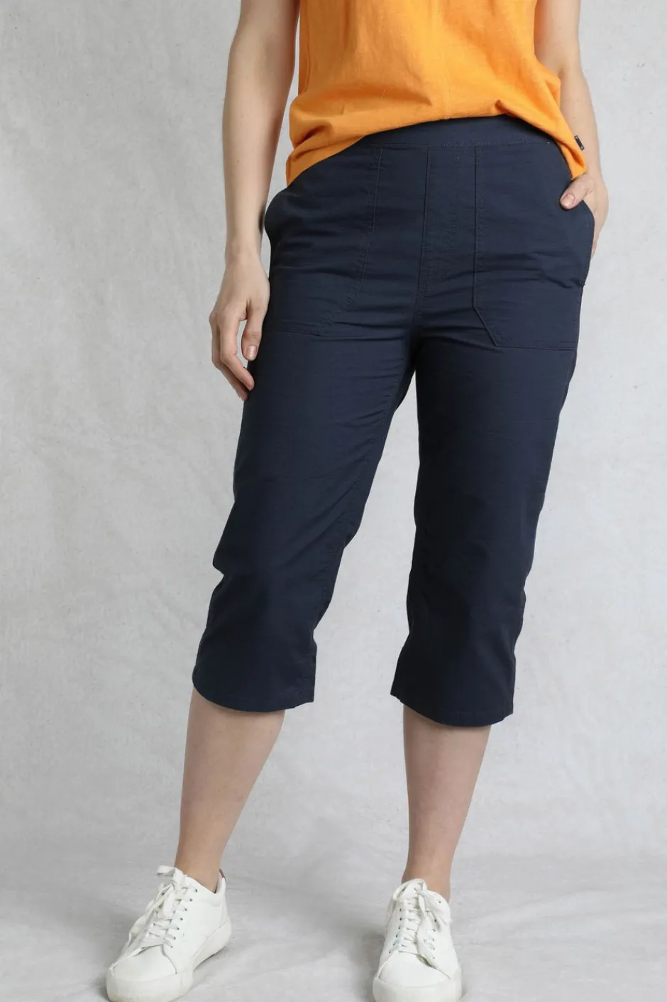 Weird Fish Shorts|Leggings|Anyar 3/4 Length Ripstop Trousers Navy