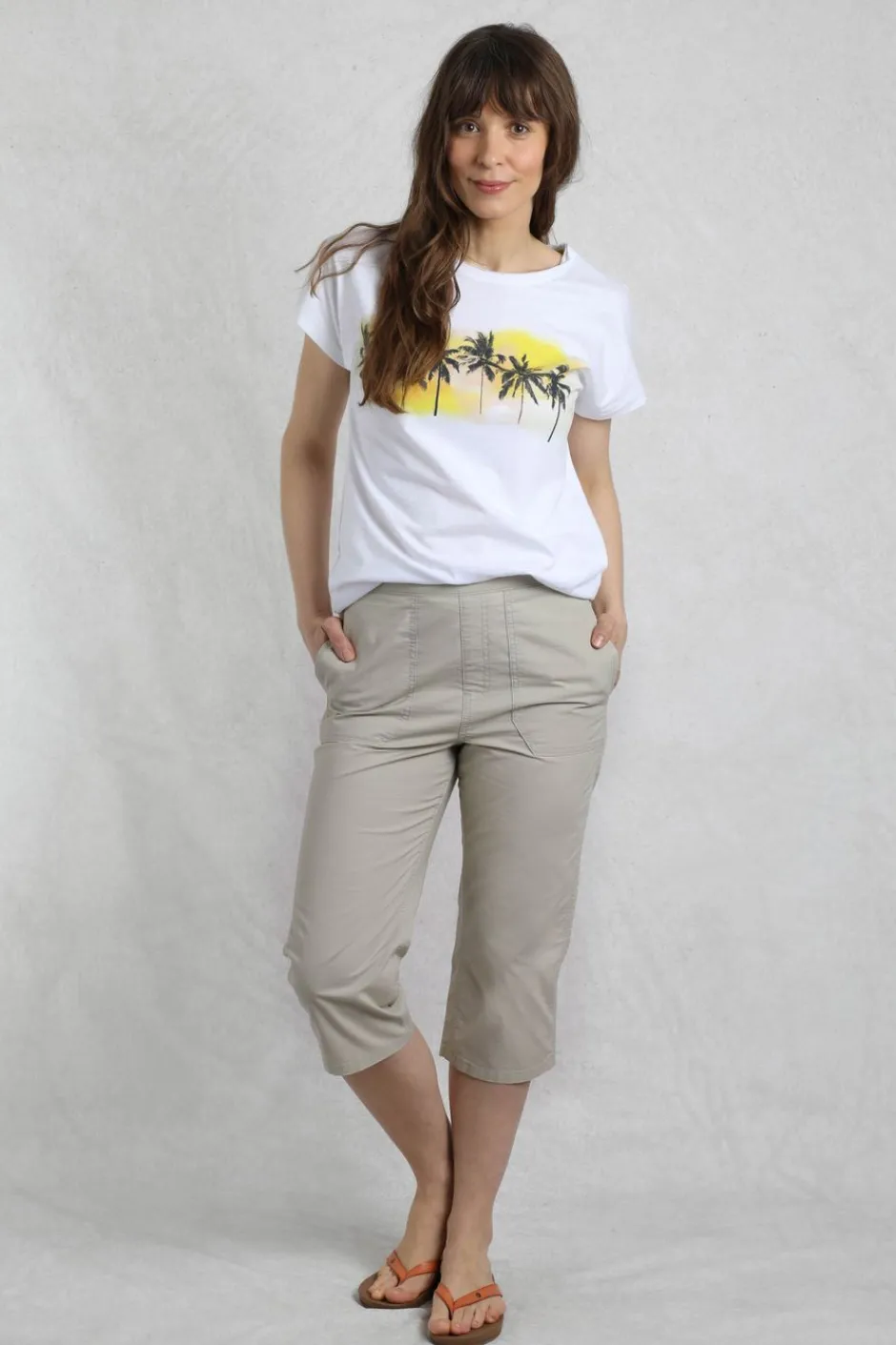 Weird Fish Shorts|Leggings|Anyar 3/4 Length Ripstop Trousers Oyster