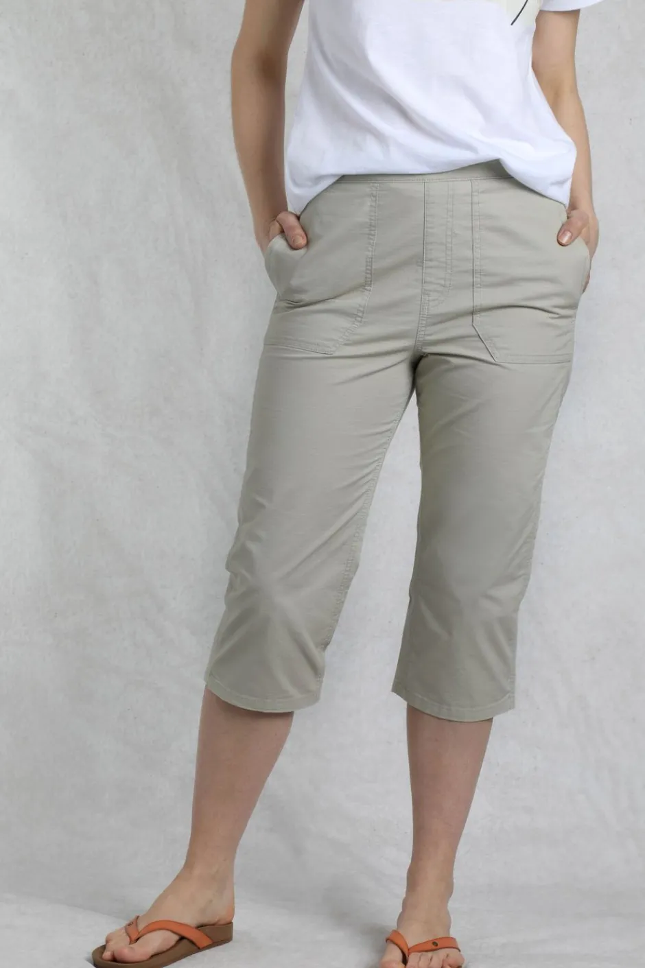 Weird Fish Shorts|Leggings|Anyar 3/4 Length Ripstop Trousers Oyster