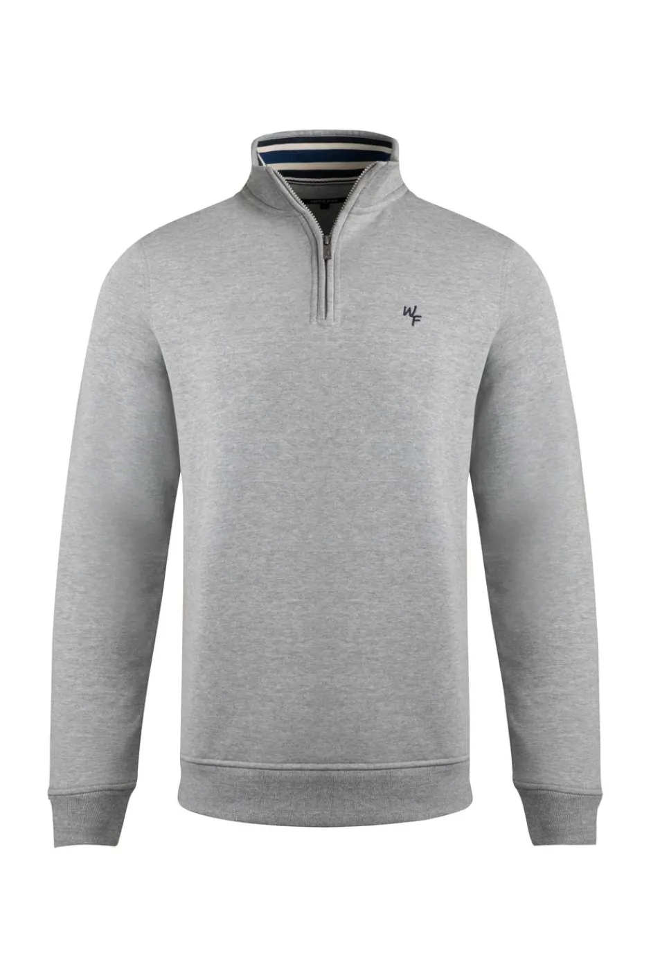 Weird Fish Sweatshirts & Hoodies|Archer Eco WF Branded 1/4 Zip Sweatshirt Grey Marl