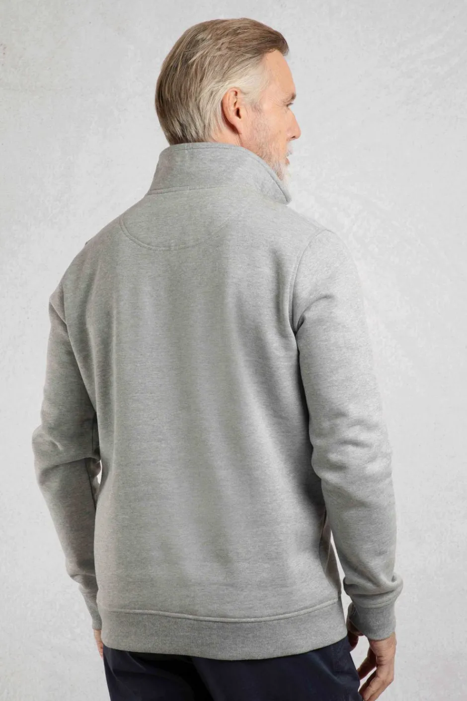 Weird Fish Sweatshirts & Hoodies|Archer Eco WF Branded 1/4 Zip Sweatshirt Grey Marl