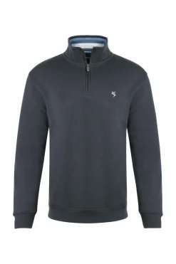 Weird Fish Sweatshirts & Hoodies|Archer Eco WF Branded 1/4 Zip Sweatshirt Navy