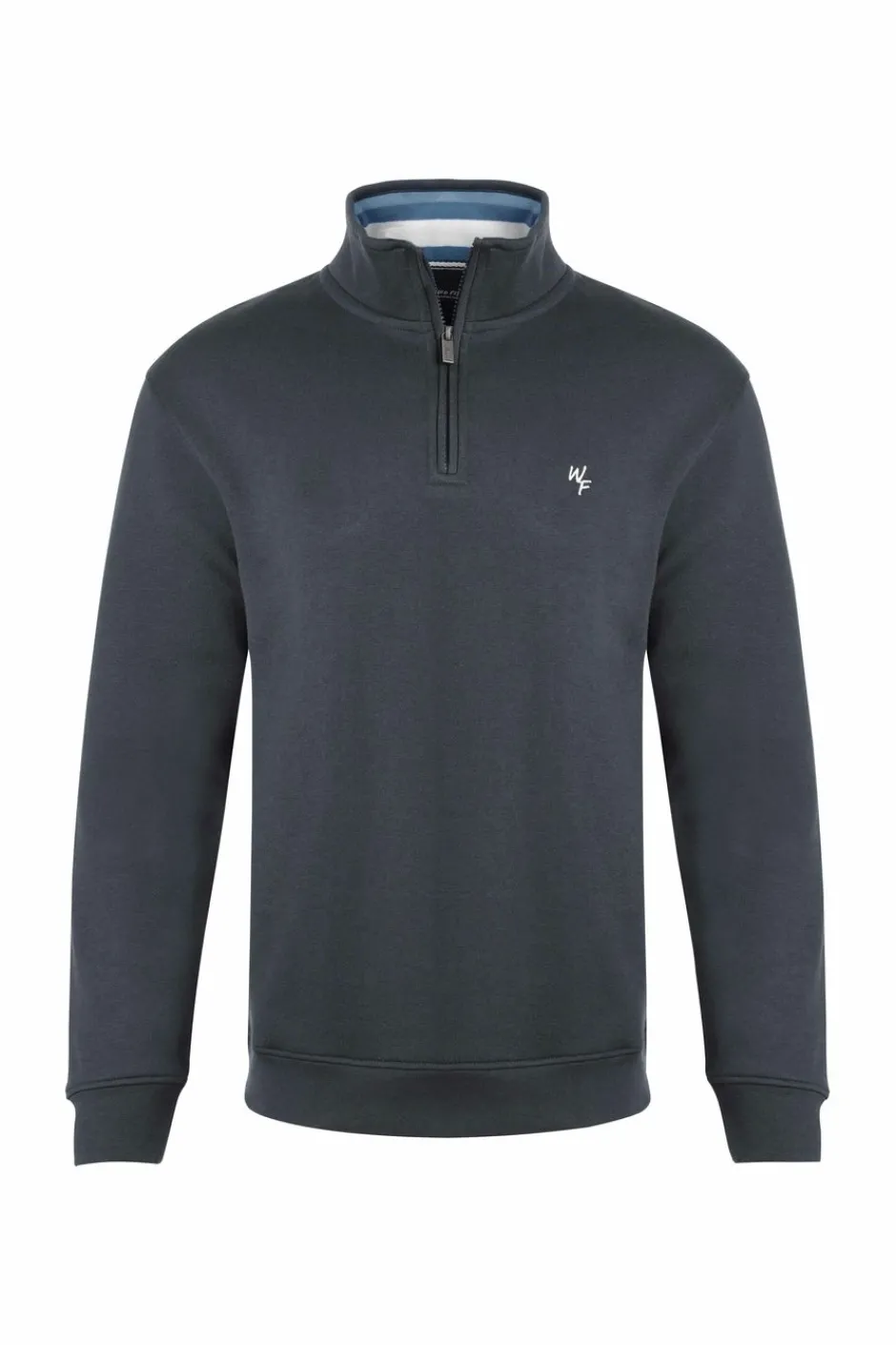 Weird Fish Sweatshirts & Hoodies|Archer Eco WF Branded 1/4 Zip Sweatshirt Navy
