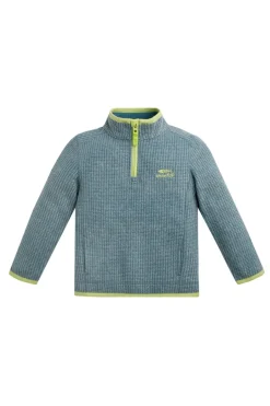 Weird Fish Kids Fleece & Hoodies|Archie Unisex Kids Eco 1/4 Zip Grid Fleece Uniform Blue