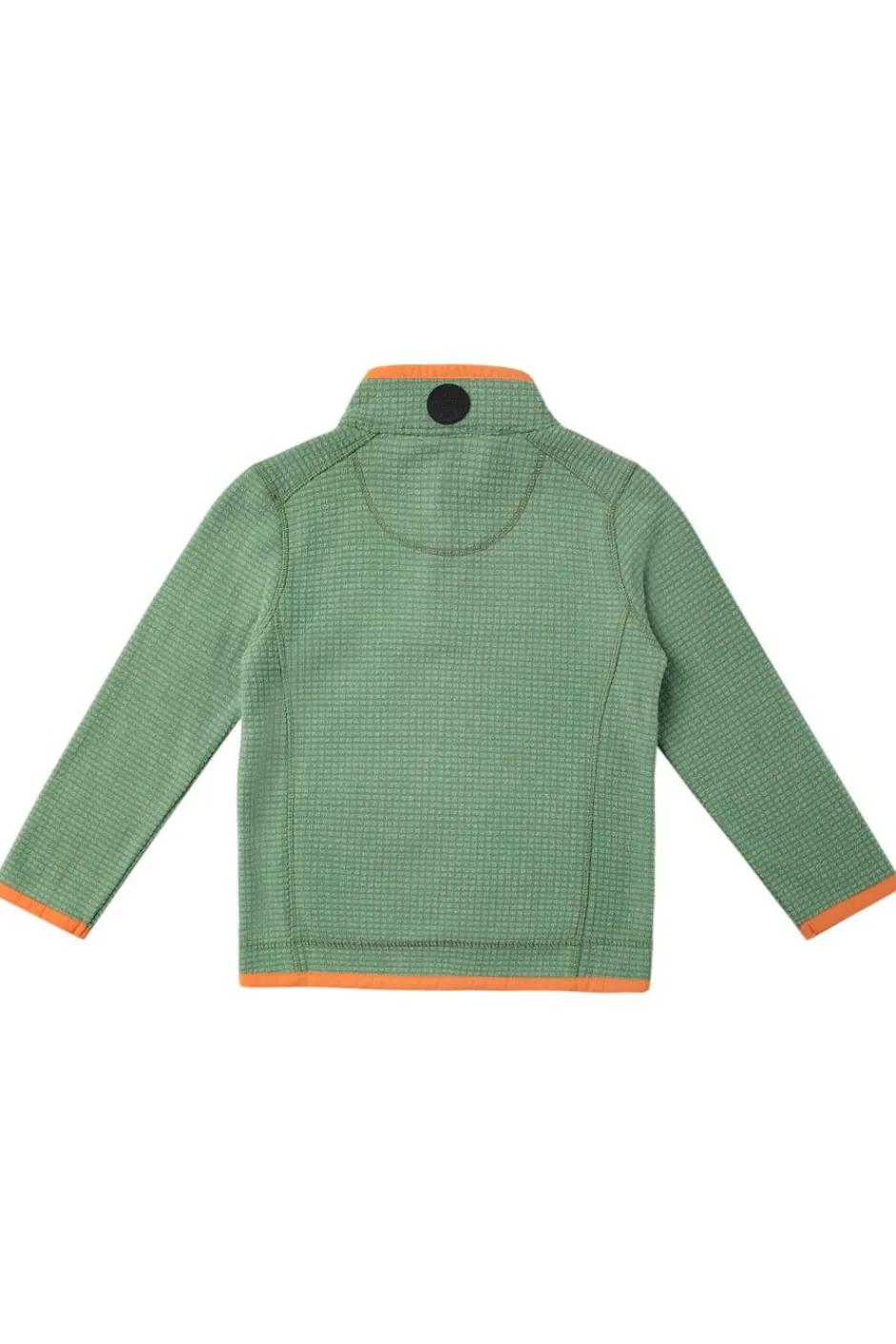 Weird Fish Kids Fleece & Hoodies|Archie Unisex Kids Eco 1/4 Zip Grid Fleece Green