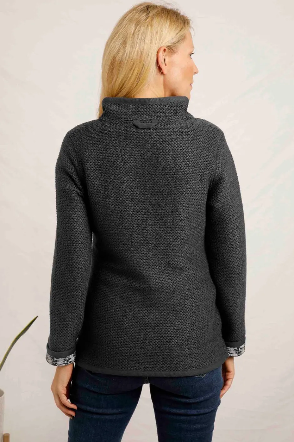 Weird Fish Sweatshirts & Hoodies|Aria 1/4 Zip Eco Macaroni Sweatshirt Navy