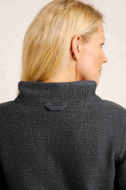 Weird Fish Sweatshirts & Hoodies|Aria 1/4 Zip Eco Macaroni Sweatshirt Navy