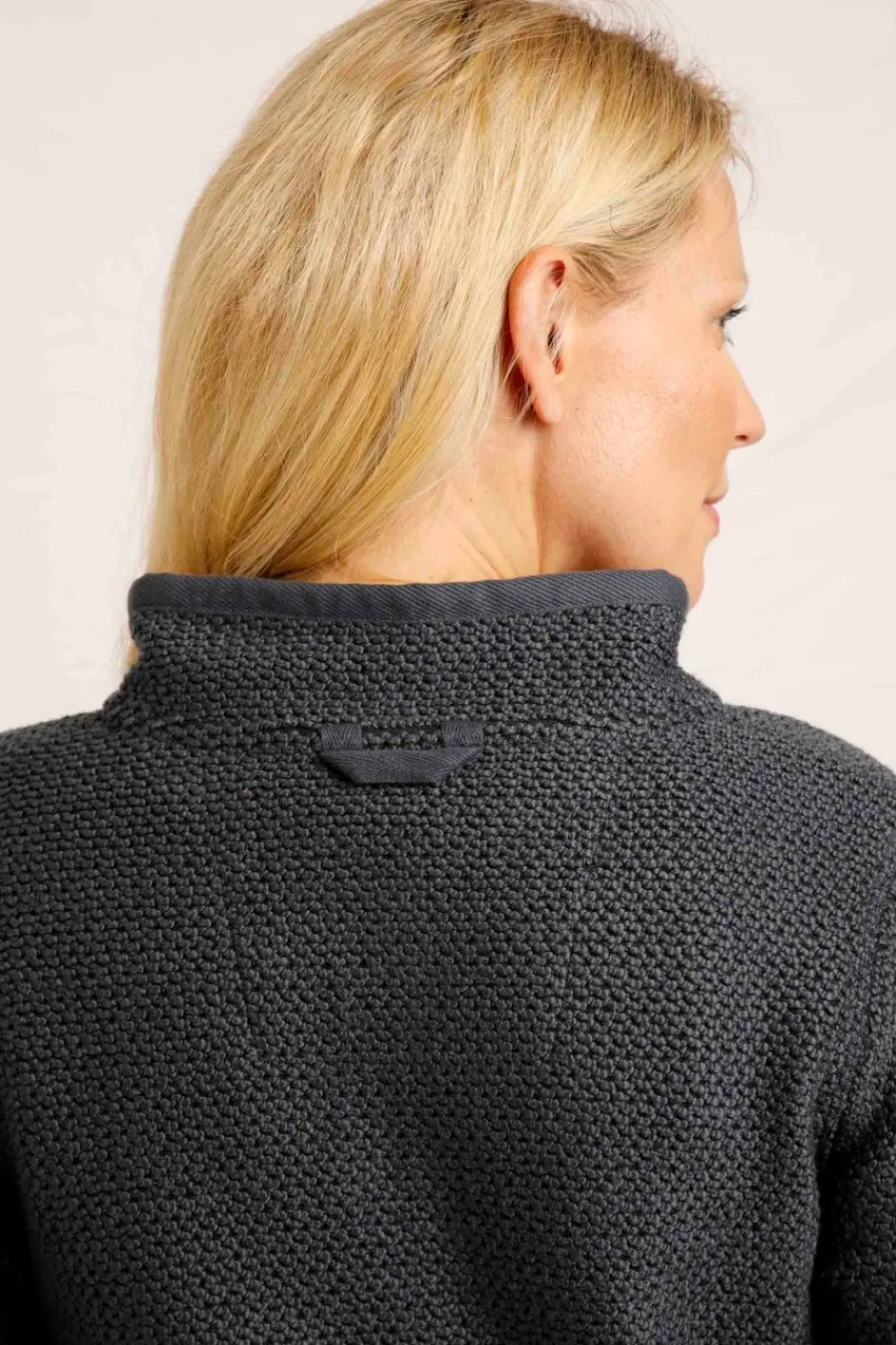 Weird Fish Sweatshirts & Hoodies|Aria 1/4 Zip Eco Macaroni Sweatshirt Navy