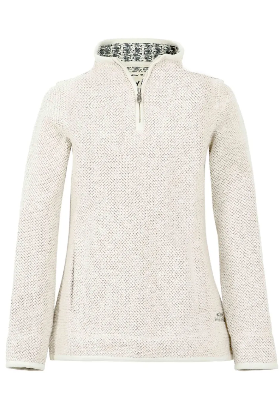 Weird Fish Sweatshirts & Hoodies|Aria 1/4 Zip Eco Macaroni Sweatshirt Ecru