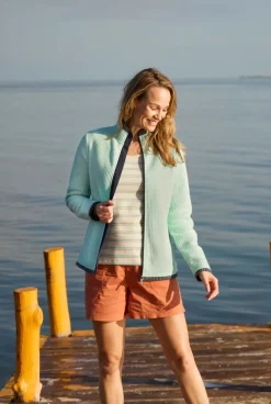 Weird Fish Fleece|Ariana Eco Full Zip Grid Fleece Seaspray