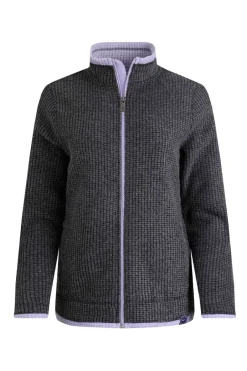 Weird Fish Fleece|Ariana Eco Full Zip Grid Fleece Washed Black
