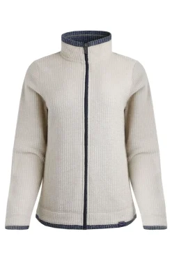 Weird Fish Fleece|Ariana Eco Full Zip Grid Fleece Ecru