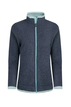 Weird Fish Fleece|Ariana Eco Full Zip Grid Fleece Rich Navy