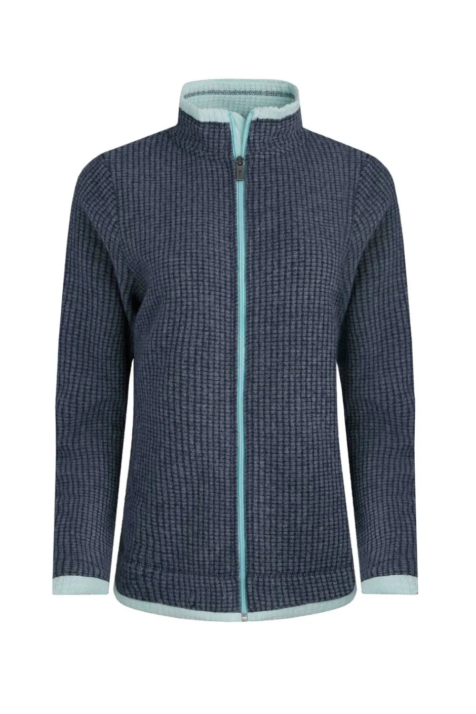 Weird Fish Fleece|Ariana Eco Full Zip Grid Fleece Rich Navy