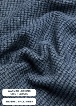 Weird Fish Fleece|Ariana Eco Full Zip Grid Fleece Rich Navy