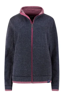 Weird Fish Fleece|Ariana Eco Full Zip Grid Fleece Navy